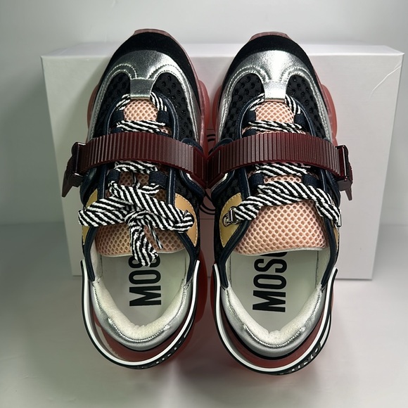 New Authentic MOSCHINO Roller Skates laminated teddy shoes - Picture 14 of 15